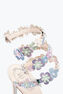 Sandale Roxanne avec fleurs multicolores 105