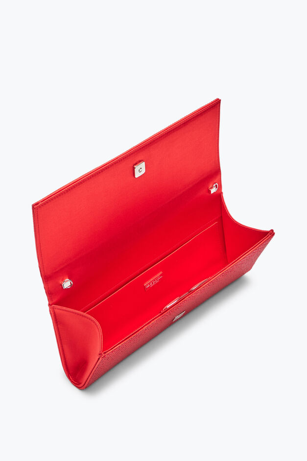 Clutch Zafira Rossa Con Cristalli All-Over Clutch Zafira Rossa Con Cristalli All-Over