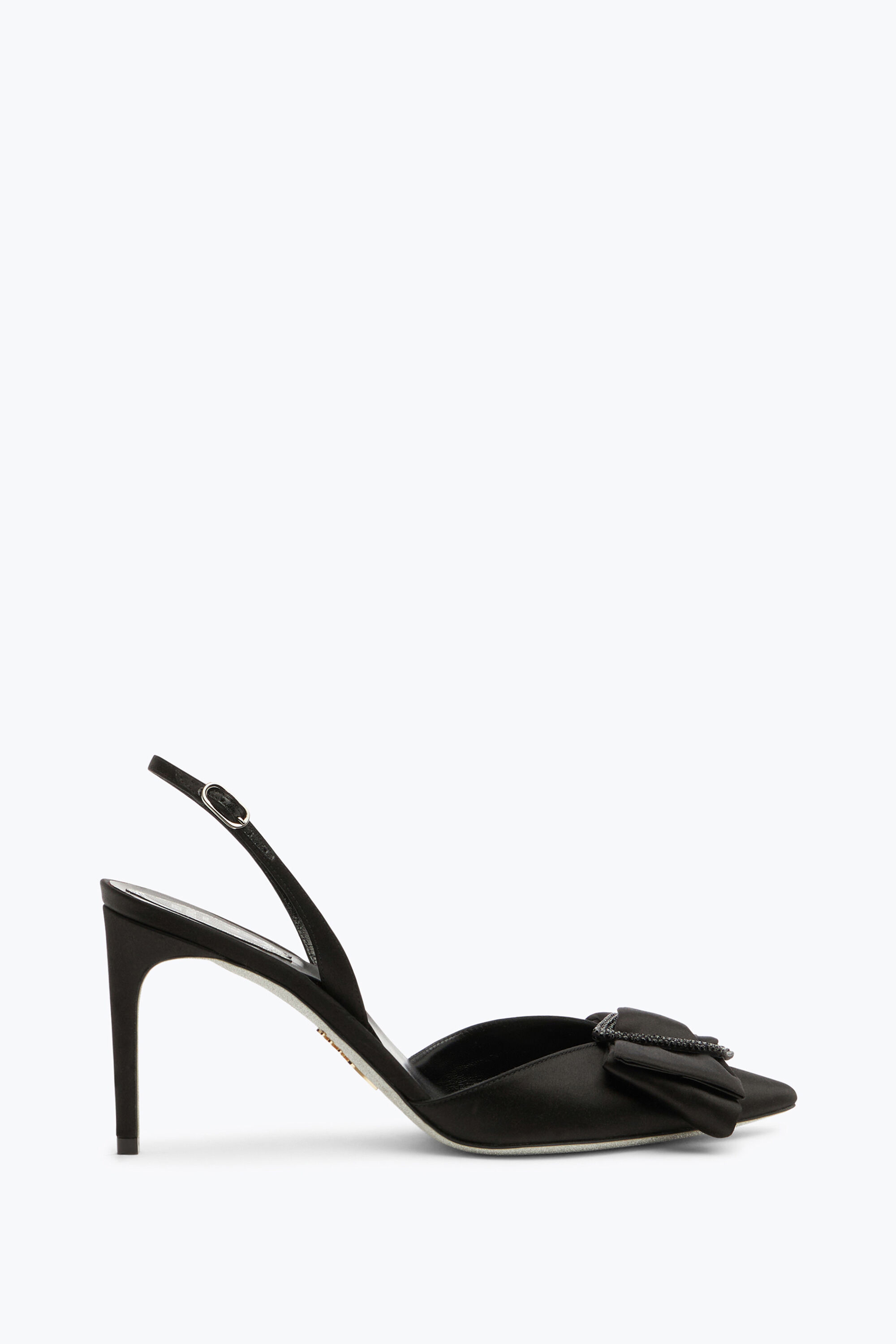 Escarpins slingback Escarpin Slingback Sara Noir Et Strass 80 en