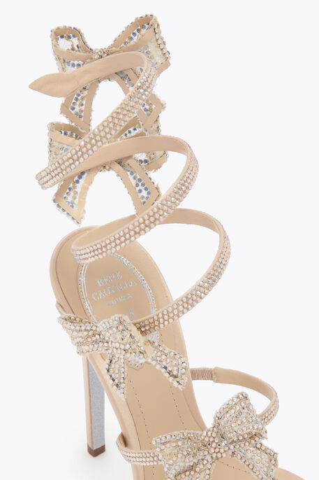 CLEO RIBBON HONEY PLATFORM SANDAL 130