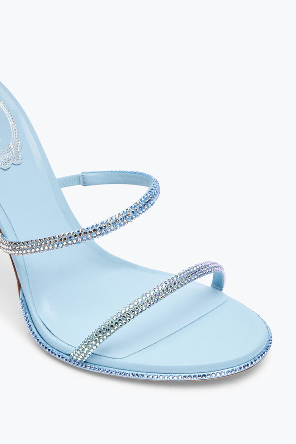 Sandale Cleo bleu clair avec d&eacute;grad&eacute; de cristaux 105