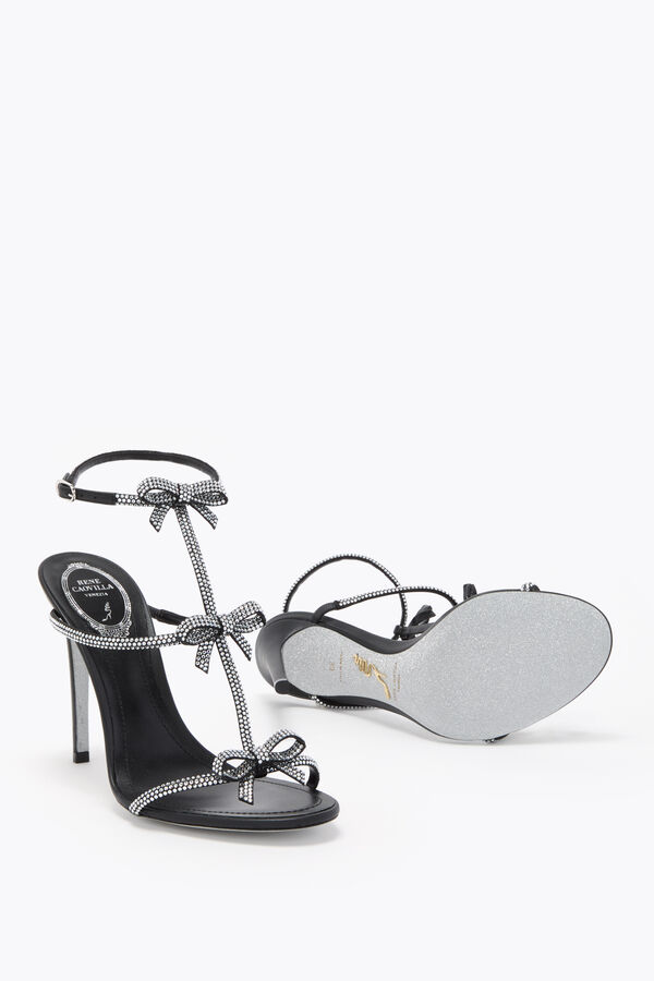 CATERINA BLACK AND SILVER SANDAL 105