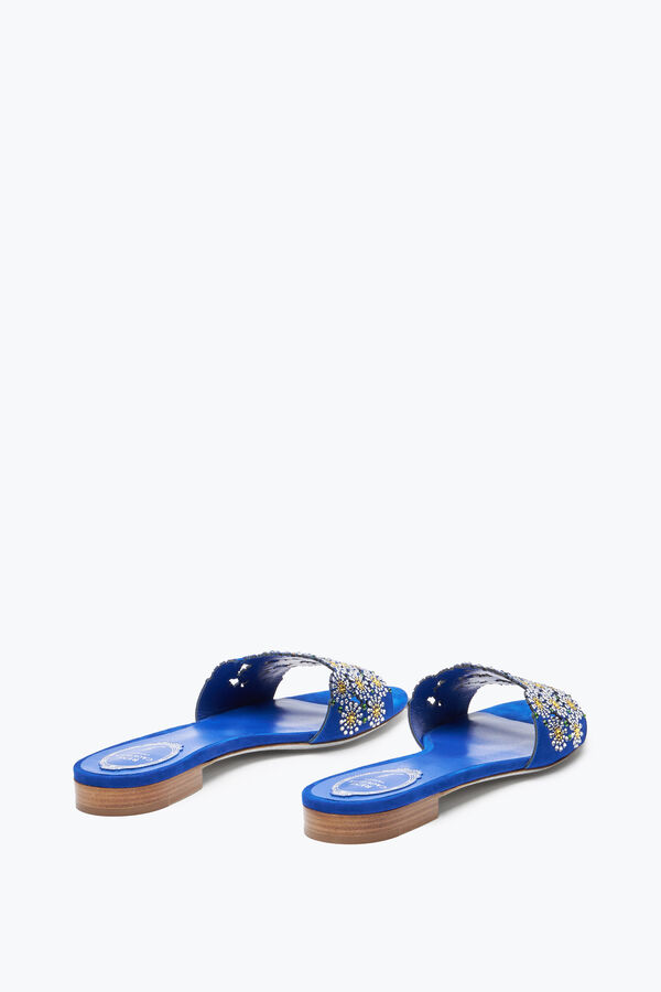 Sandale mule Daisy bleu &eacute;lectrique 10