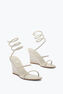 CLEO PLATEAUSANDALE IN SILBER 80