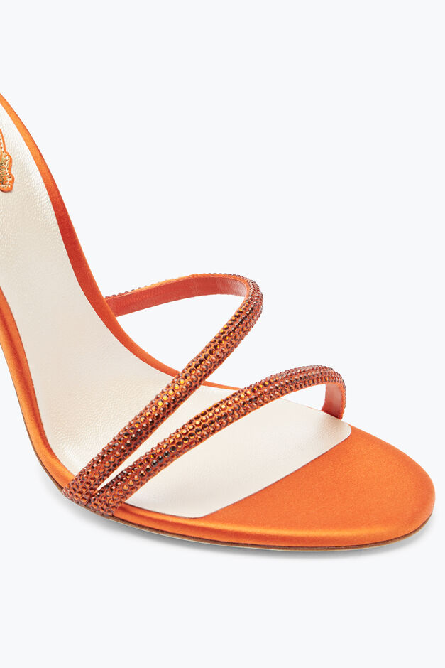 Irina Crystals Orange Mule 105
