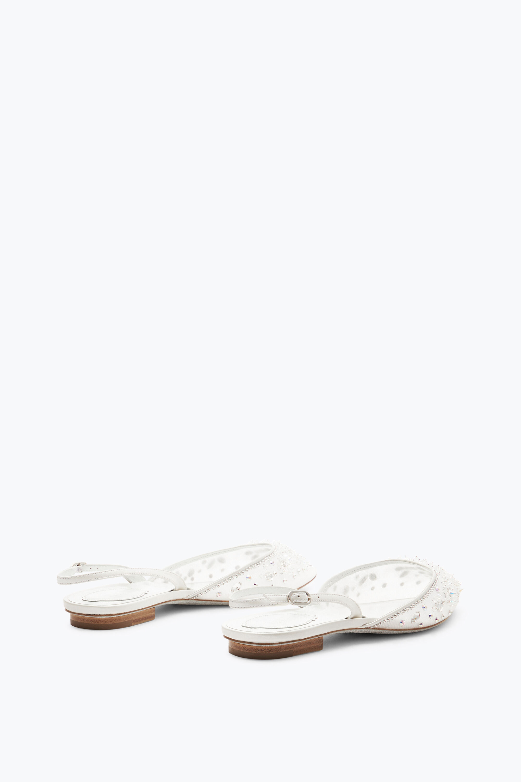 Jeweled Cinderella White Slingback 10 | Rene Caovilla®