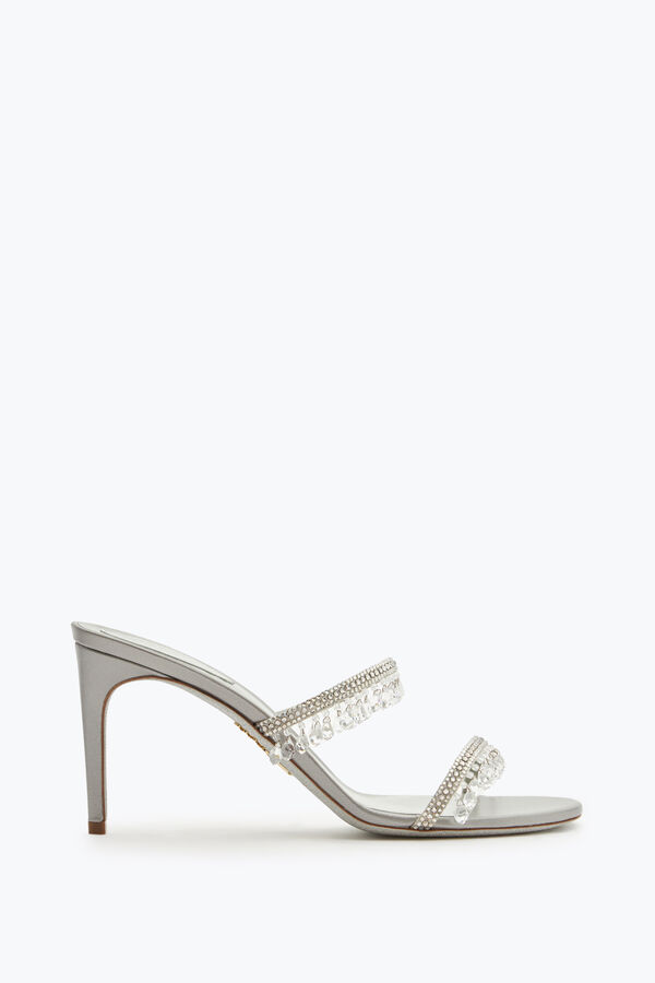 Chandelier Pearl Gray Slider Sandal 80