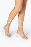 Margot Crystal White Sandal 80