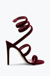 Cleo Velvet Ruby Red Sandal 105