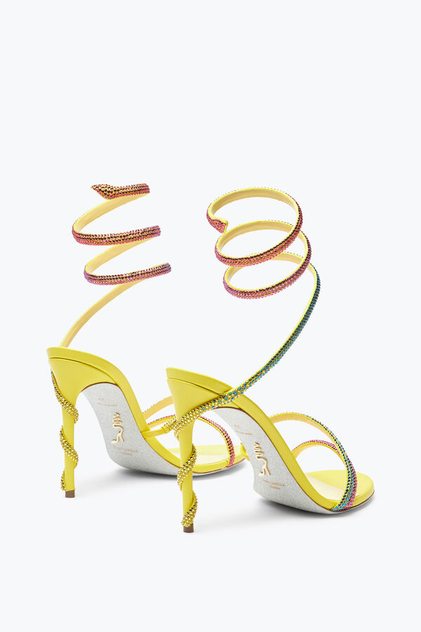 Margot Yellow Sandal With Degrad&eacute; Crystals 105