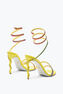 Sandale Margot jaune avec dégradé de cristaux 105
