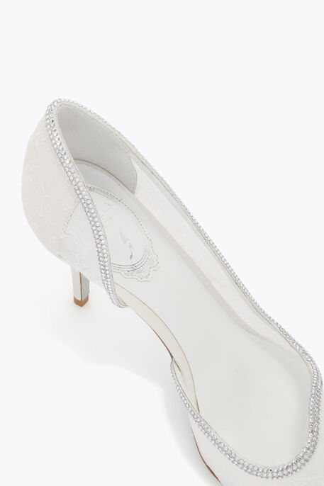 ONDA IVORY LACE PUMP 80