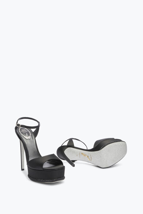 Anastasia Crystal Black Sandal 130