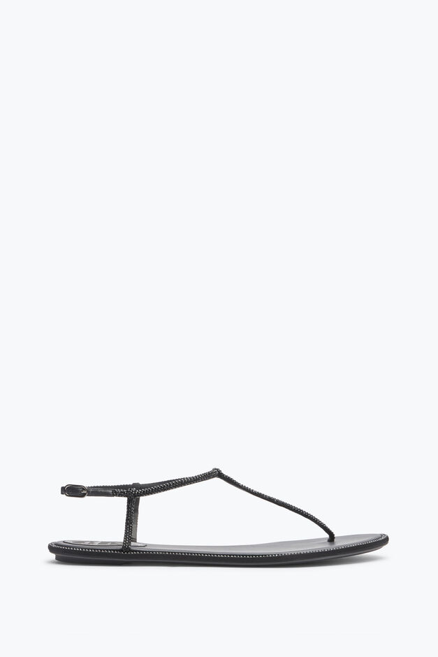Diana Black Flat Sandal 10 Diana Black Flat Sandal 10