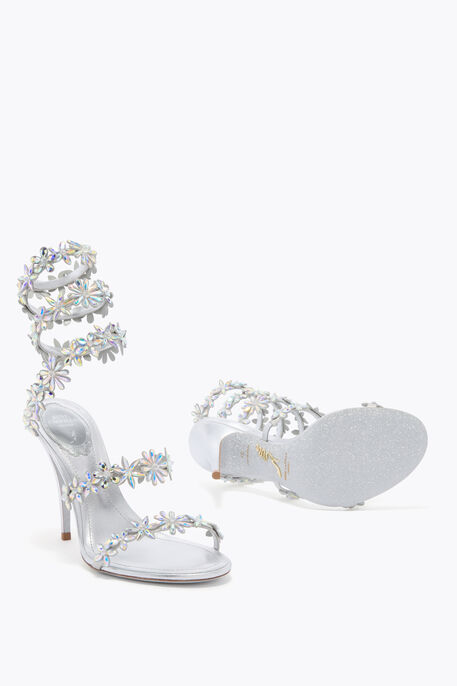 EVA METALLIC SILVER SANDAL 100