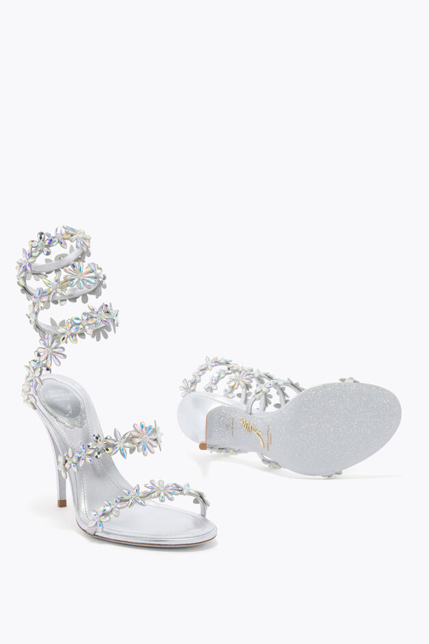 EVA METALLIC SILVER SANDAL 100