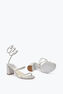 Silberfarbene Schmucksandalette Cleo