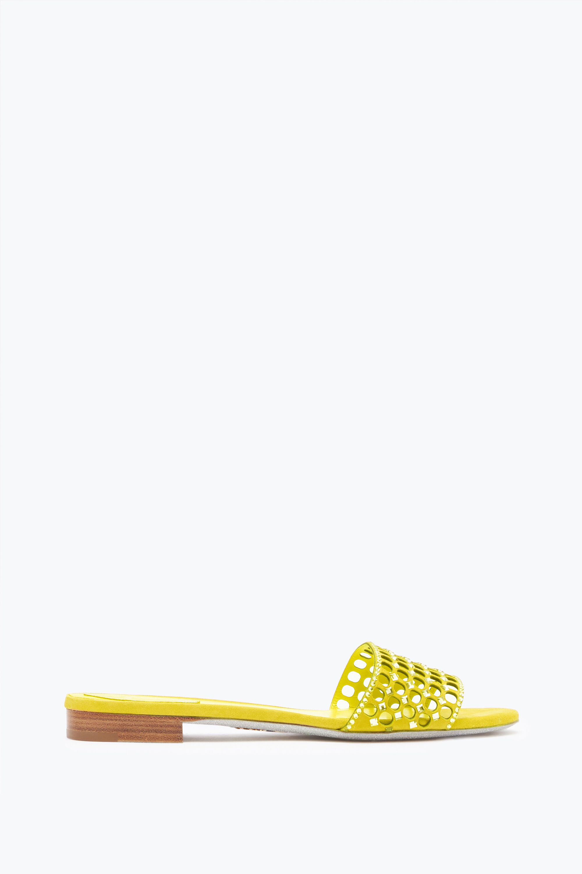 Ginger Yellow Slider Sandal 10 Sandals in Yellow for Women Rene