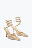 Zapato de salón Cleo dorado con cristales