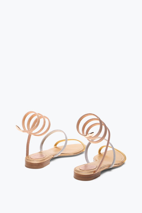 TRIGOLD CLEO THREE-TONED FLAT SANDAL 10 TRIGOLD CLEO THREE-TONED FLAT SANDAL 10