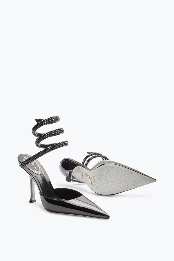 Cleo Schwarze Pumps Mit Kristallen 105