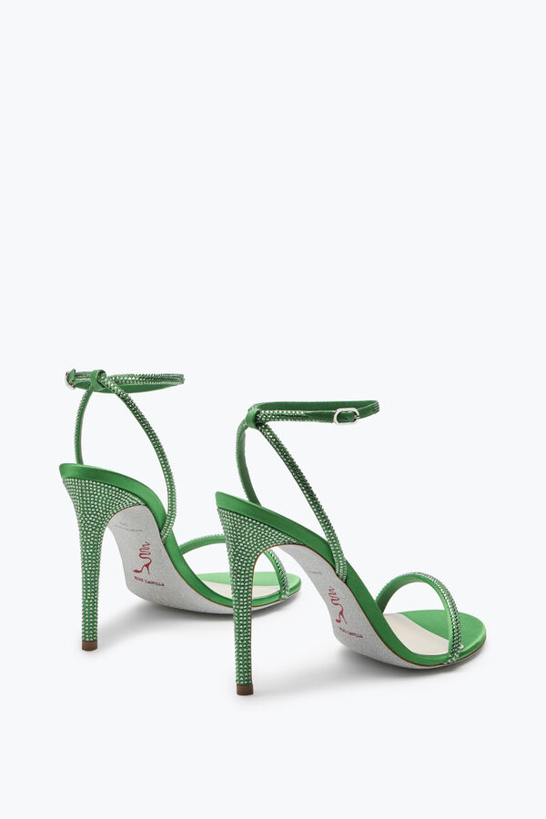 Ellabrita Crystal Green Sandal 105