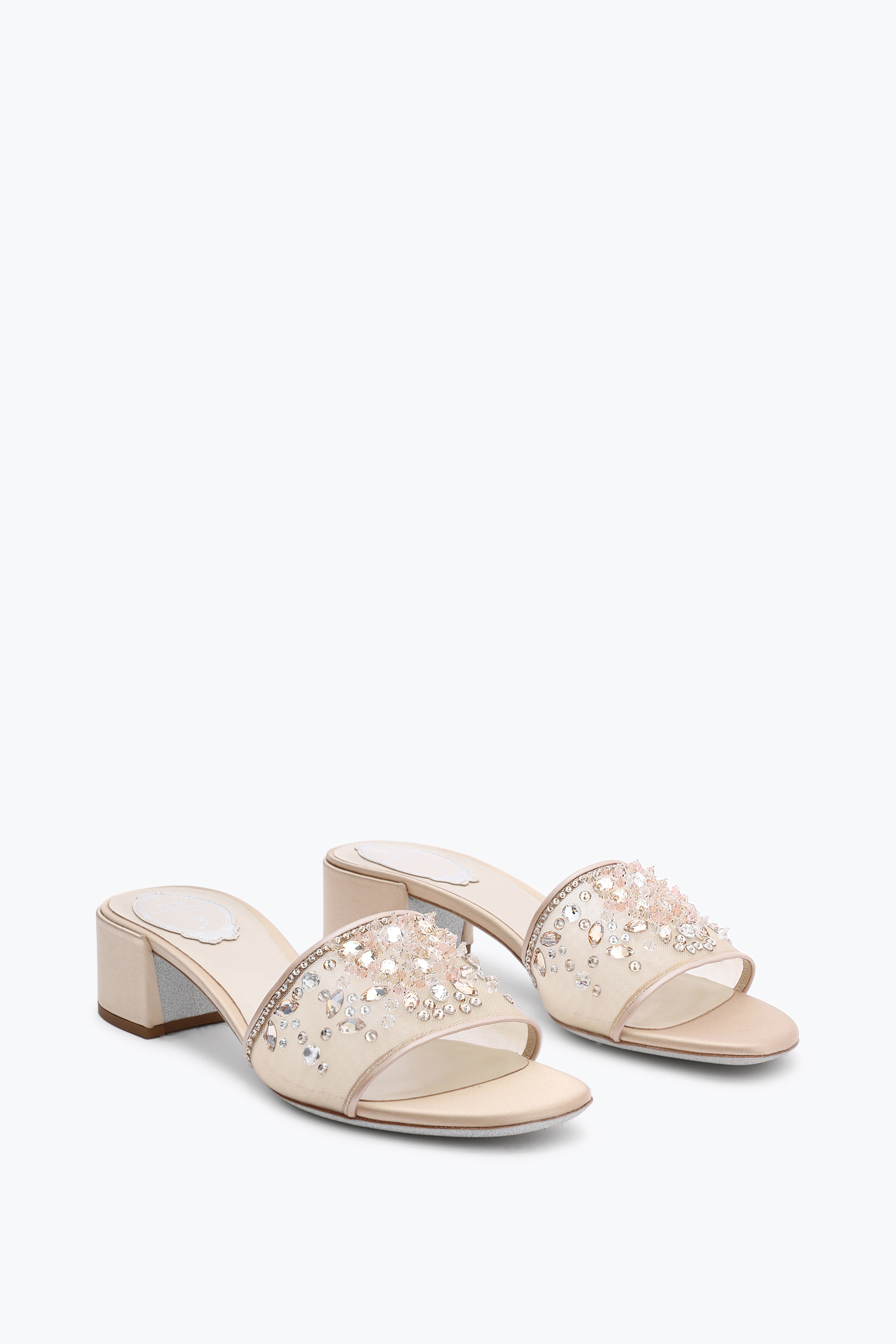  Ren&eacute; Caovilla Ren&eacute; Caovilla Cinderella Slider Sandale Nude 40 Frau  Nude 