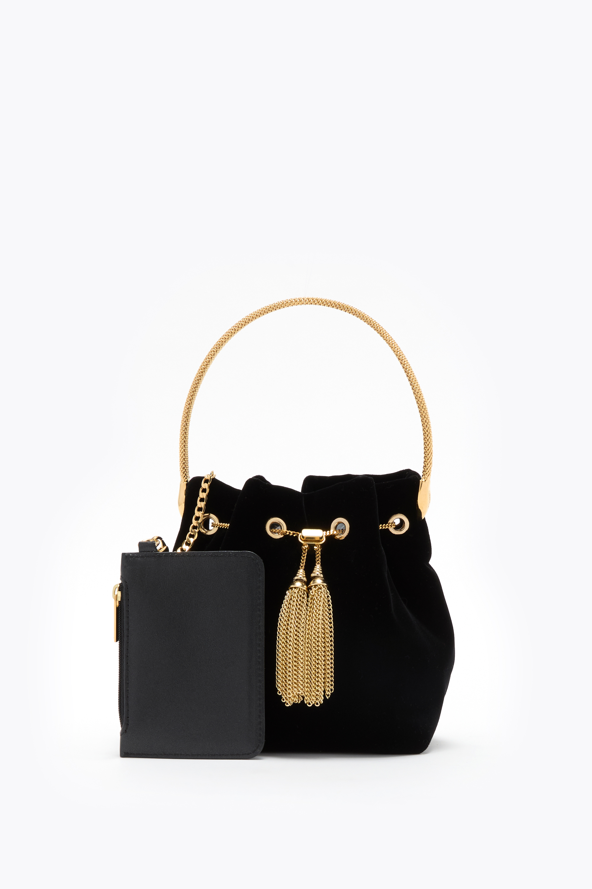  Ren&eacute; Caovilla Ren&eacute; Caovilla Mini-tasche Deva Aus Schwarzem Samt Frau  Schwarz 