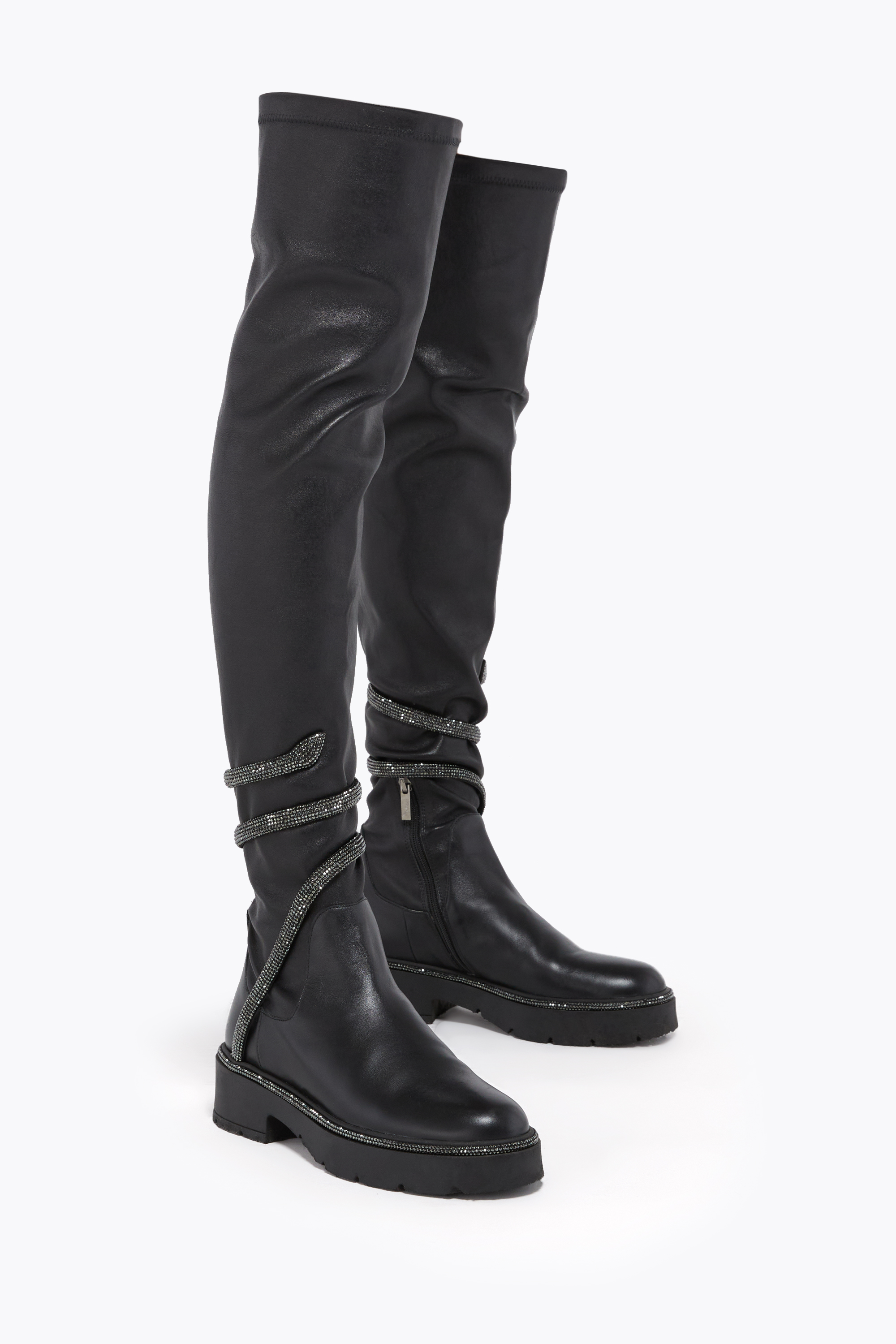  Ren&eacute; Caovilla Ren&eacute; Caovilla Cleo Schwarzer Overknee-stiefel 50 Frau  Schwarz 