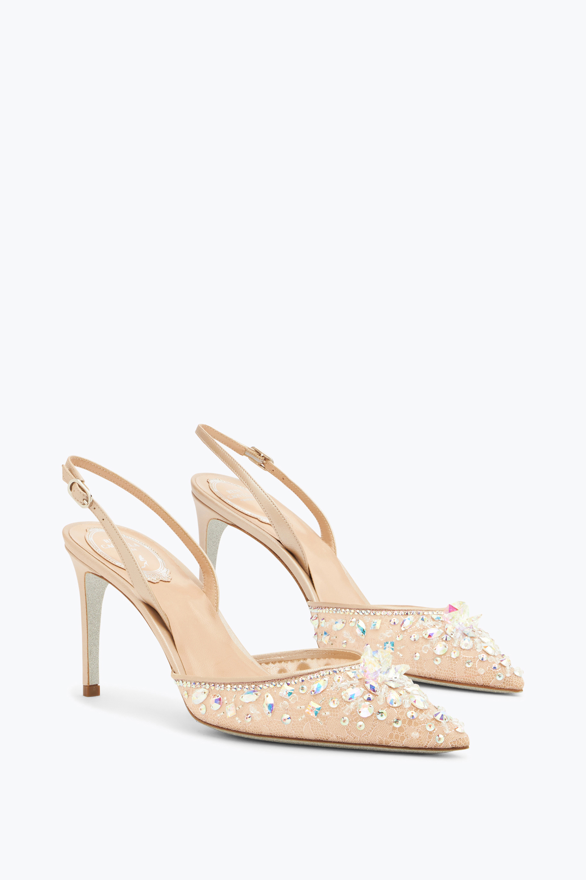  Ren&eacute; Caovilla Ren&eacute; Caovilla Cinderella Rosa Slingback 80 Frau  Nude 