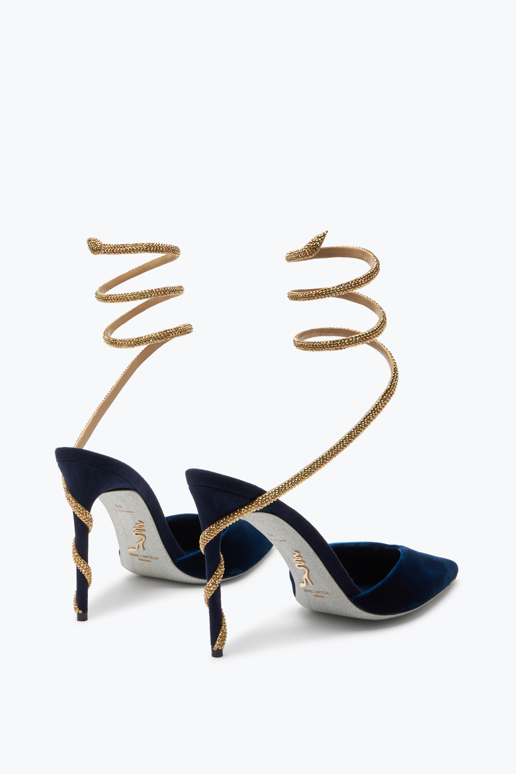  Ren&eacute; Caovilla Ren&eacute; Caovilla Margot Tiefblaue Slingback Pumps 105 Frau  Blau 