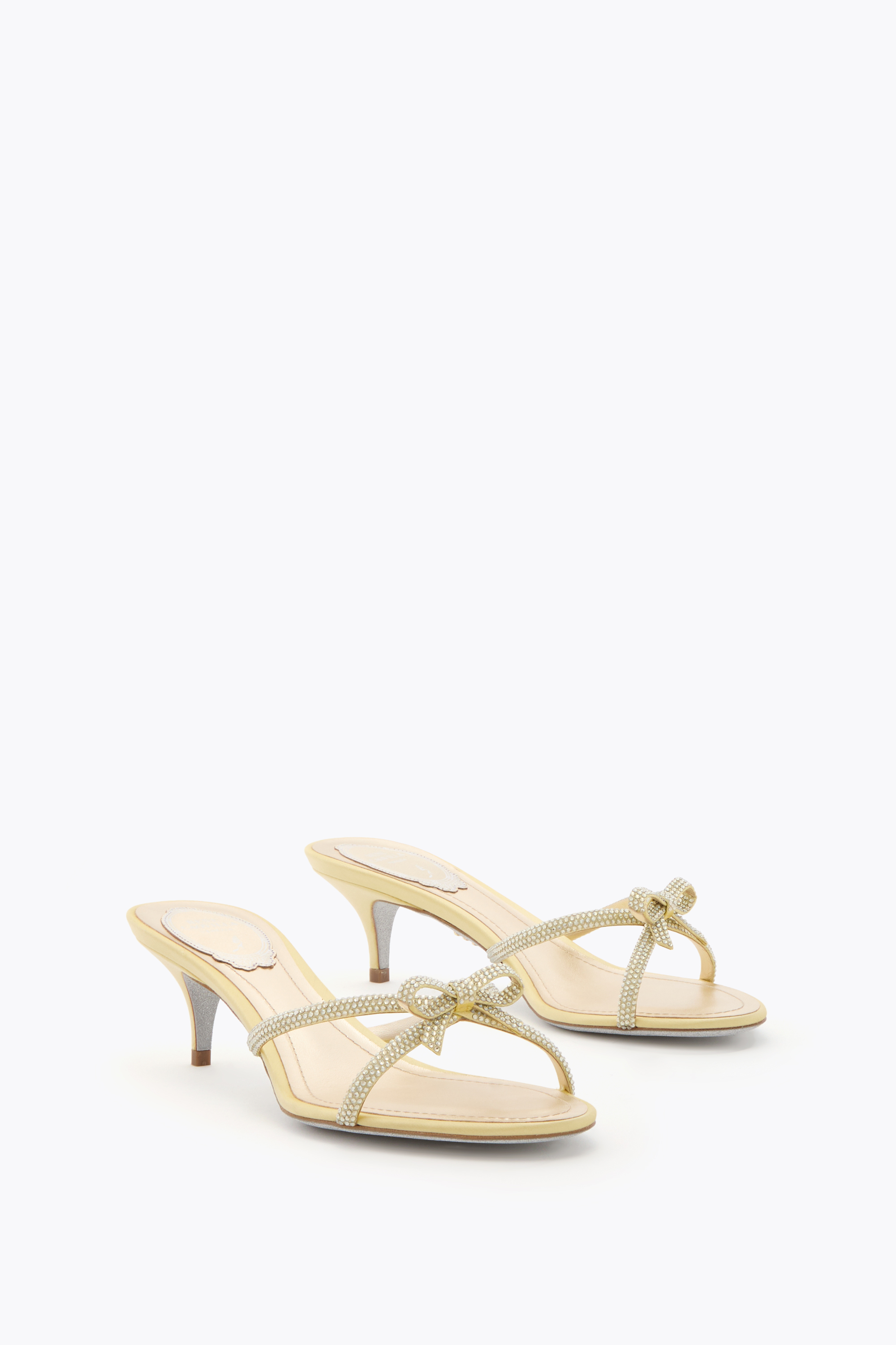 Ren&eacute; Caovilla Ren&eacute; Caovilla Lynette Lemon Yellow Mule 50 Woman  Lemon Yellow 