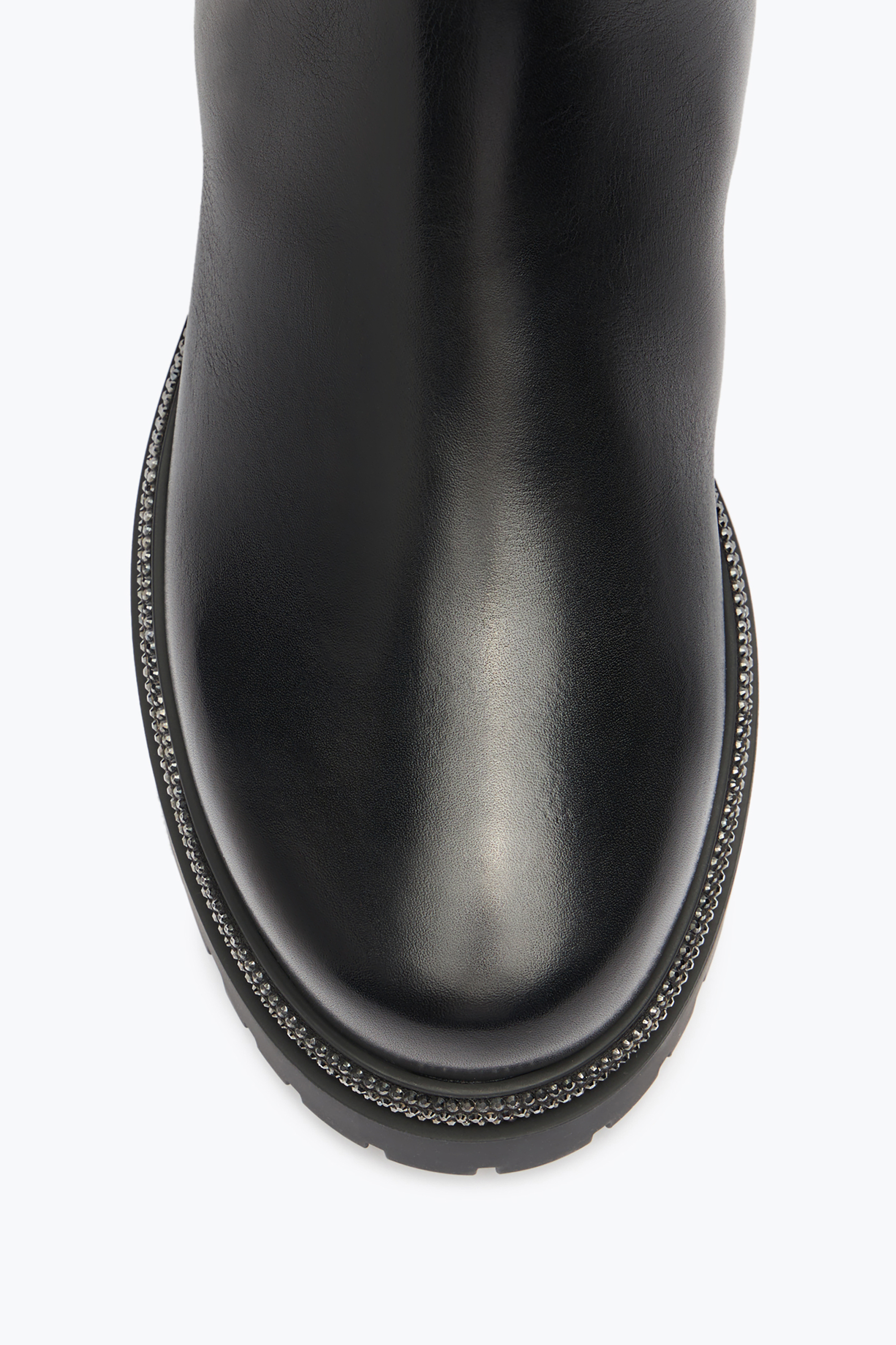René Caovilla Cleo 30 Crystal Leather Chelsea Boots - Women's - Leather In Black