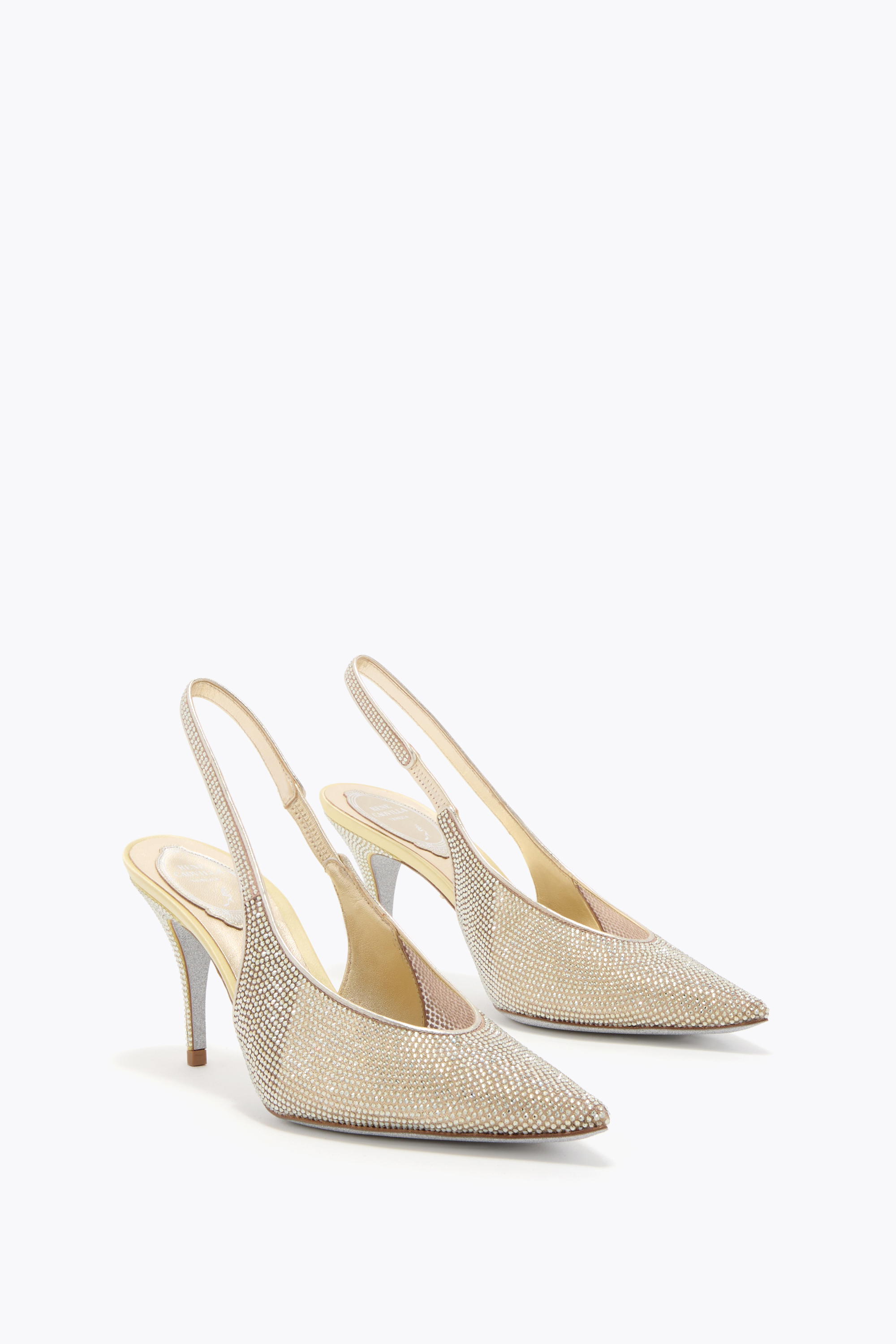  Ren&eacute; Caovilla Ren&eacute; Caovilla Jinny Slingback 80 In Zitronengelb Frau  Zitronengelb 