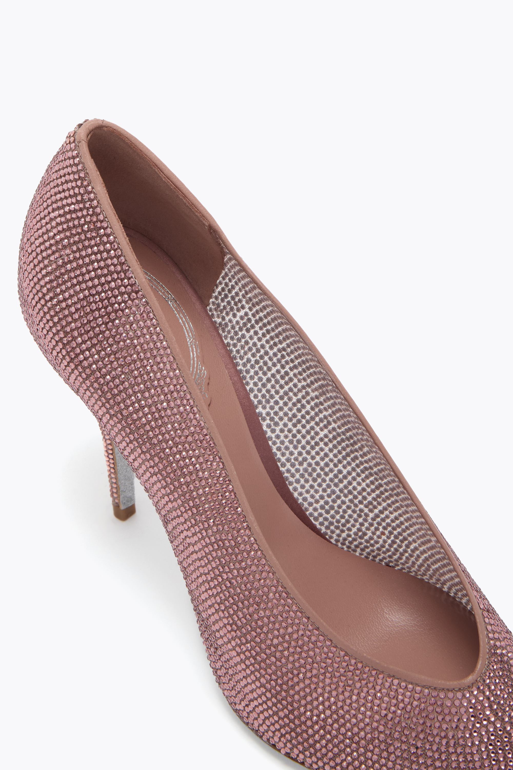 René Caovilla Jinny Blush Pink Pump 100 In Pink