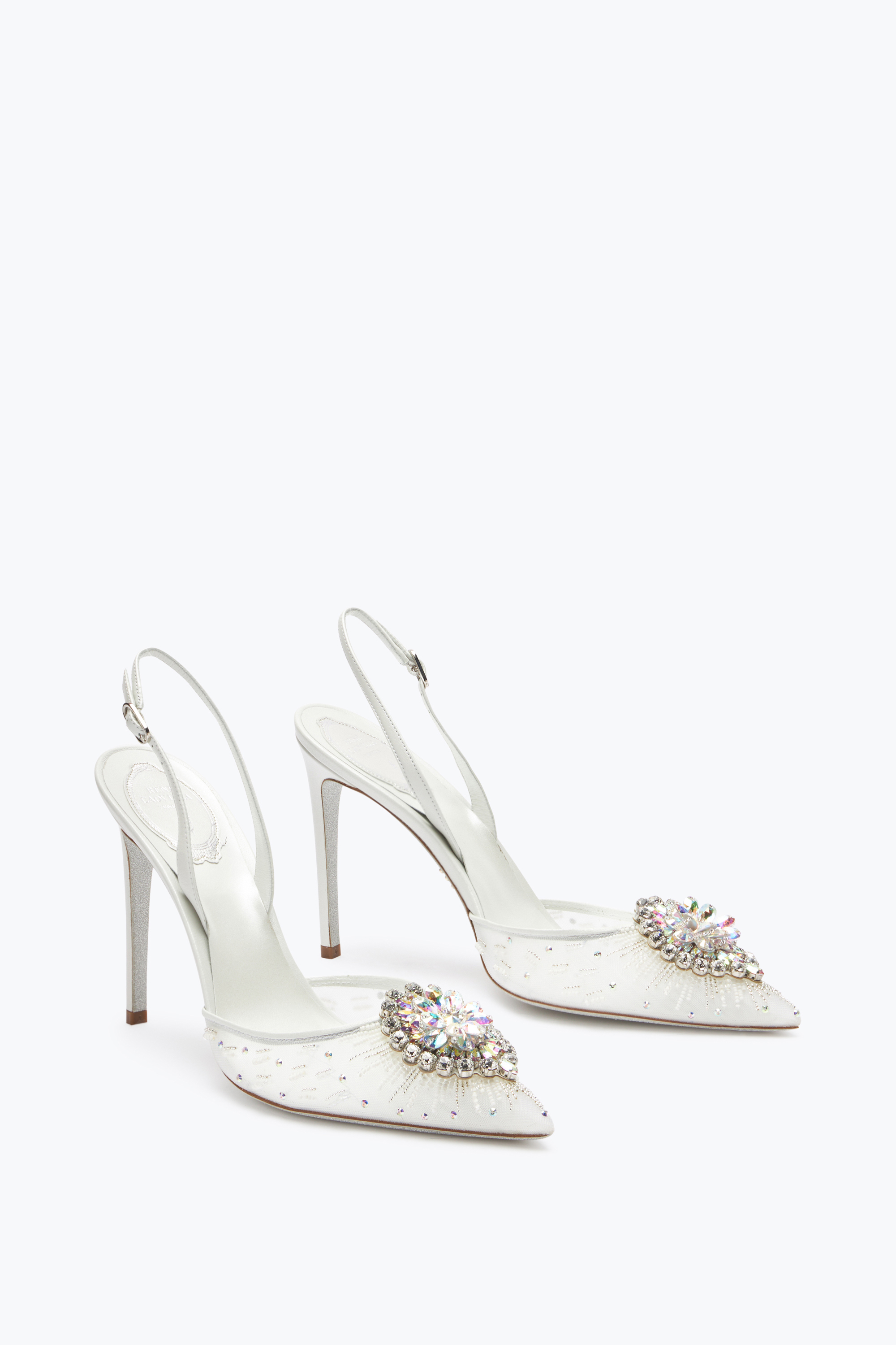 René Caovilla Barbara White Slingback 105