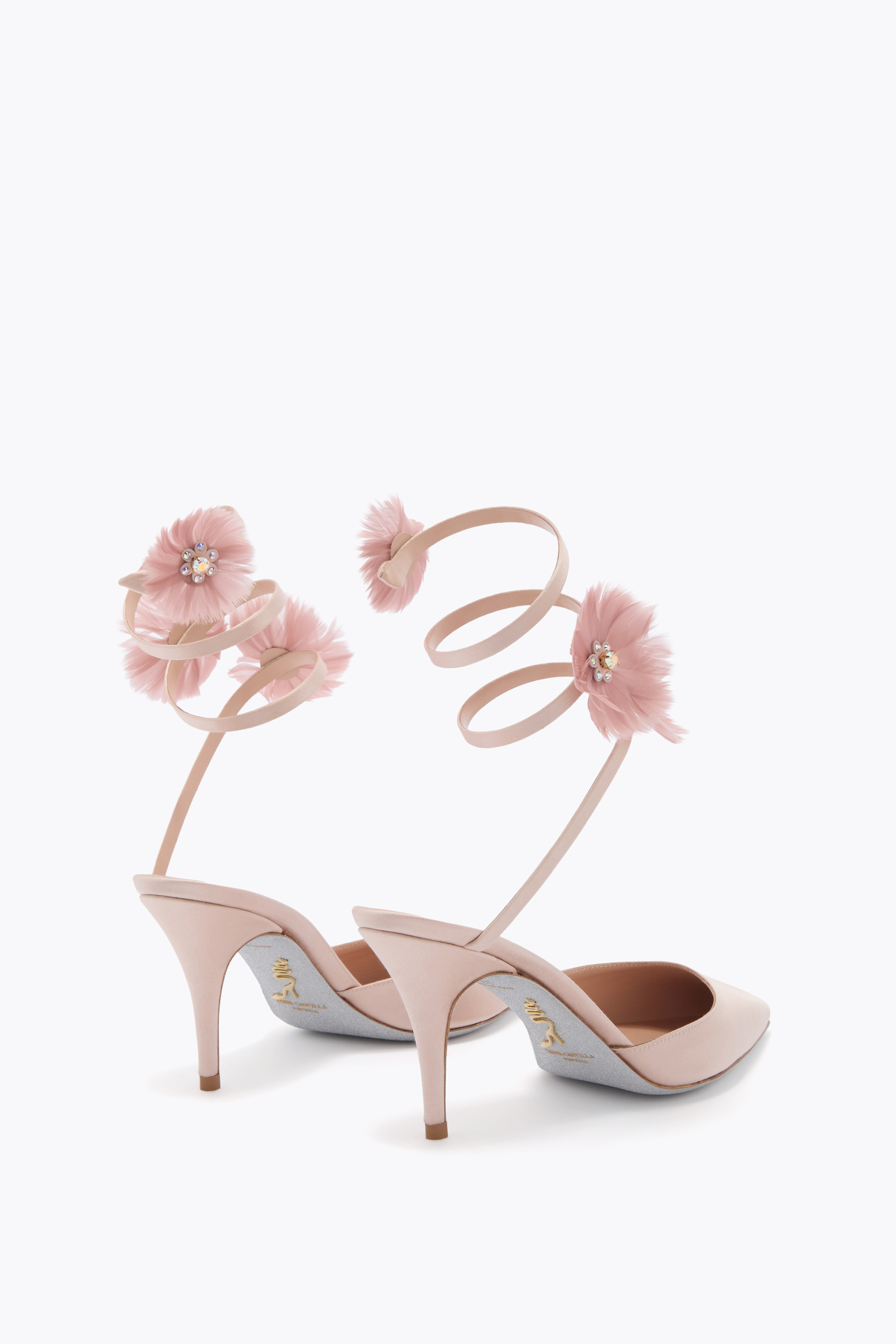  Ren&eacute; Caovilla Ren&eacute; Caovilla Jolene Pump 80 In Puderrosa Frau  Pudriges Rosa 