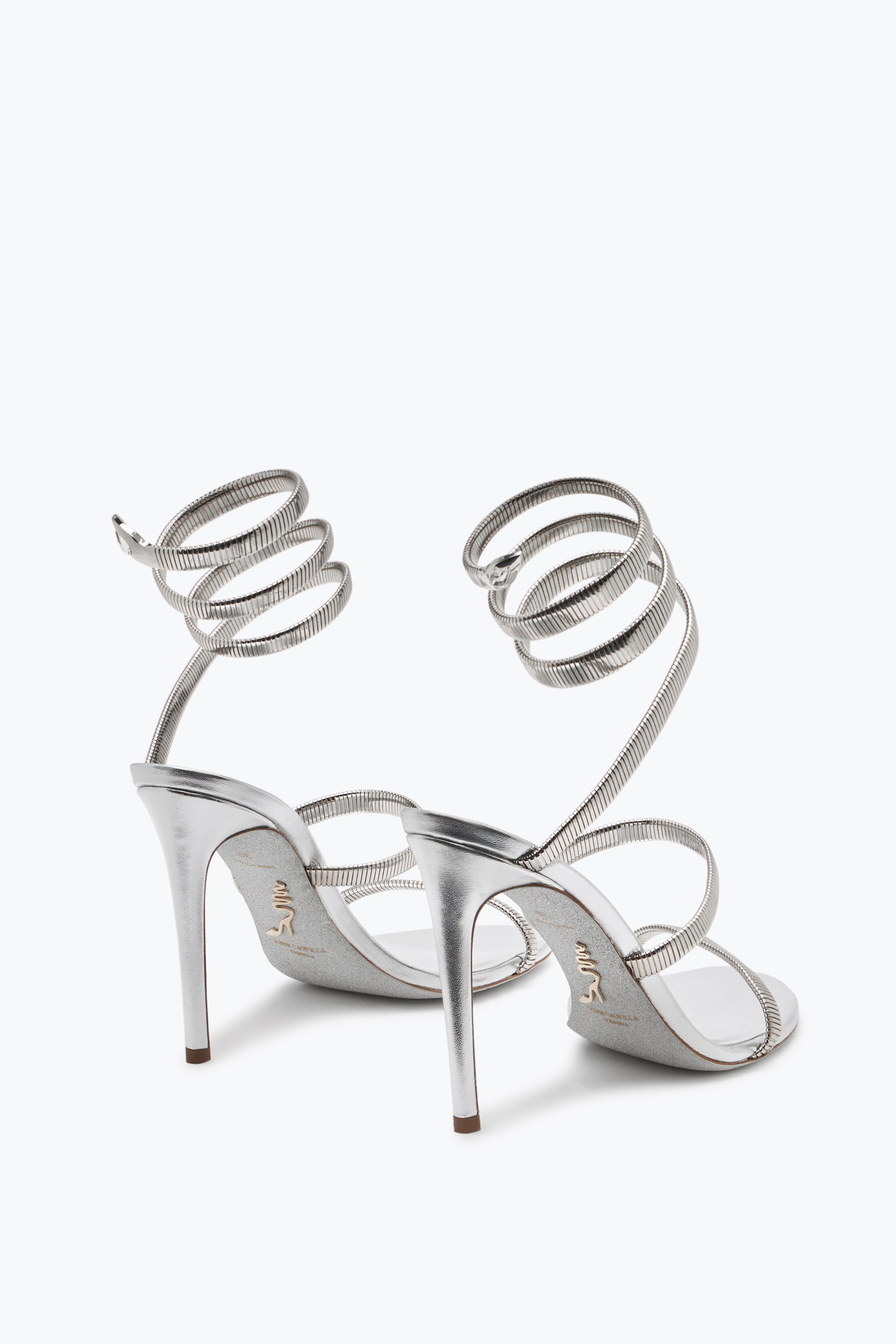  Ren&eacute; Caovilla Ren&eacute; Caovilla Juniper Metallic-sandale 105 In Silber Frau  Silber 