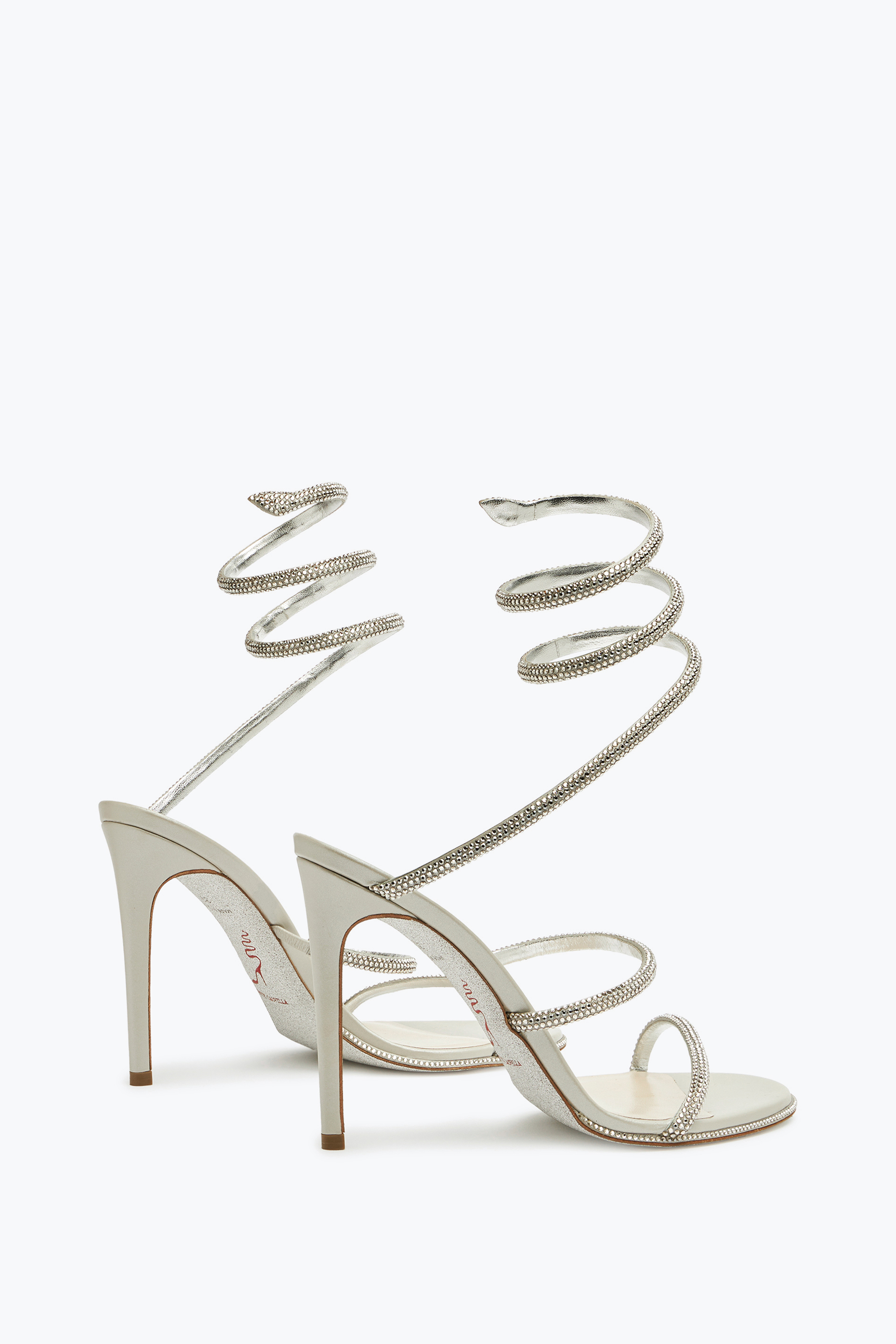  Ren&eacute; Caovilla Ren&eacute; Caovilla Abendsandalette Aus Satin Cleo Frau  Grau 