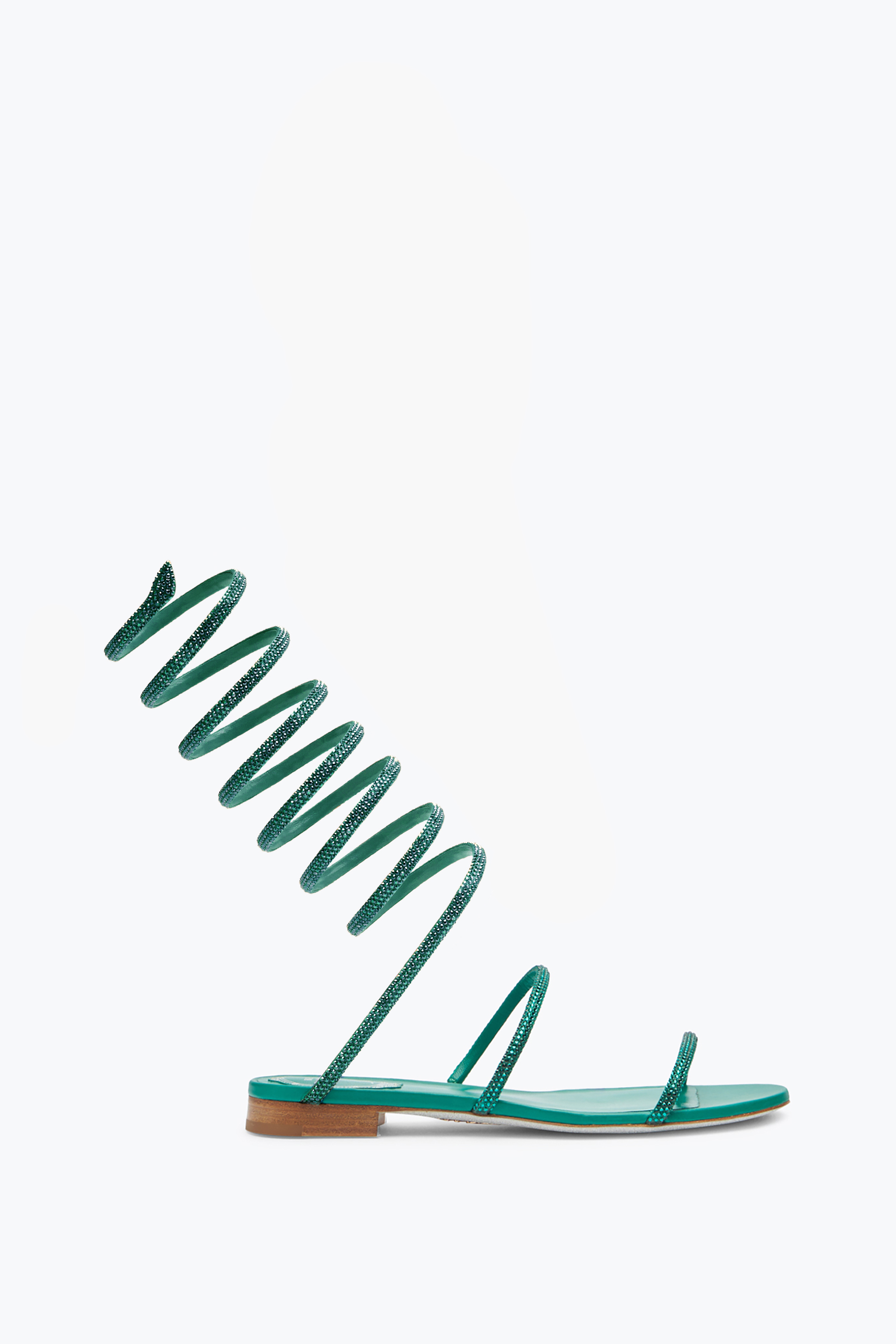 René Caovilla Supercleo Crystal Emerald Green Sandal 10