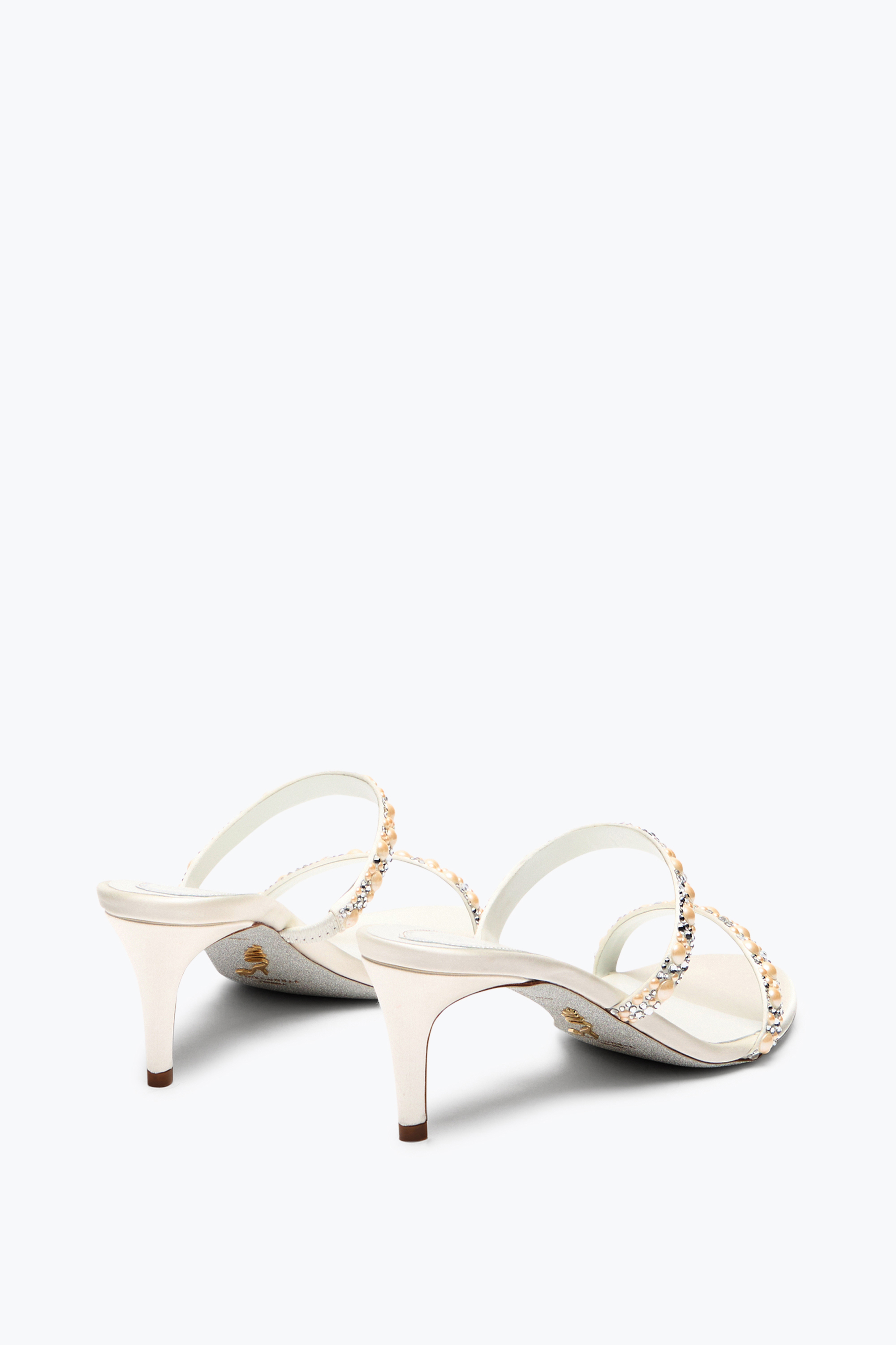  Ren&eacute; Caovilla Ren&eacute; Caovilla Pearl Mule In Weiss 60 Frau  Weiss 