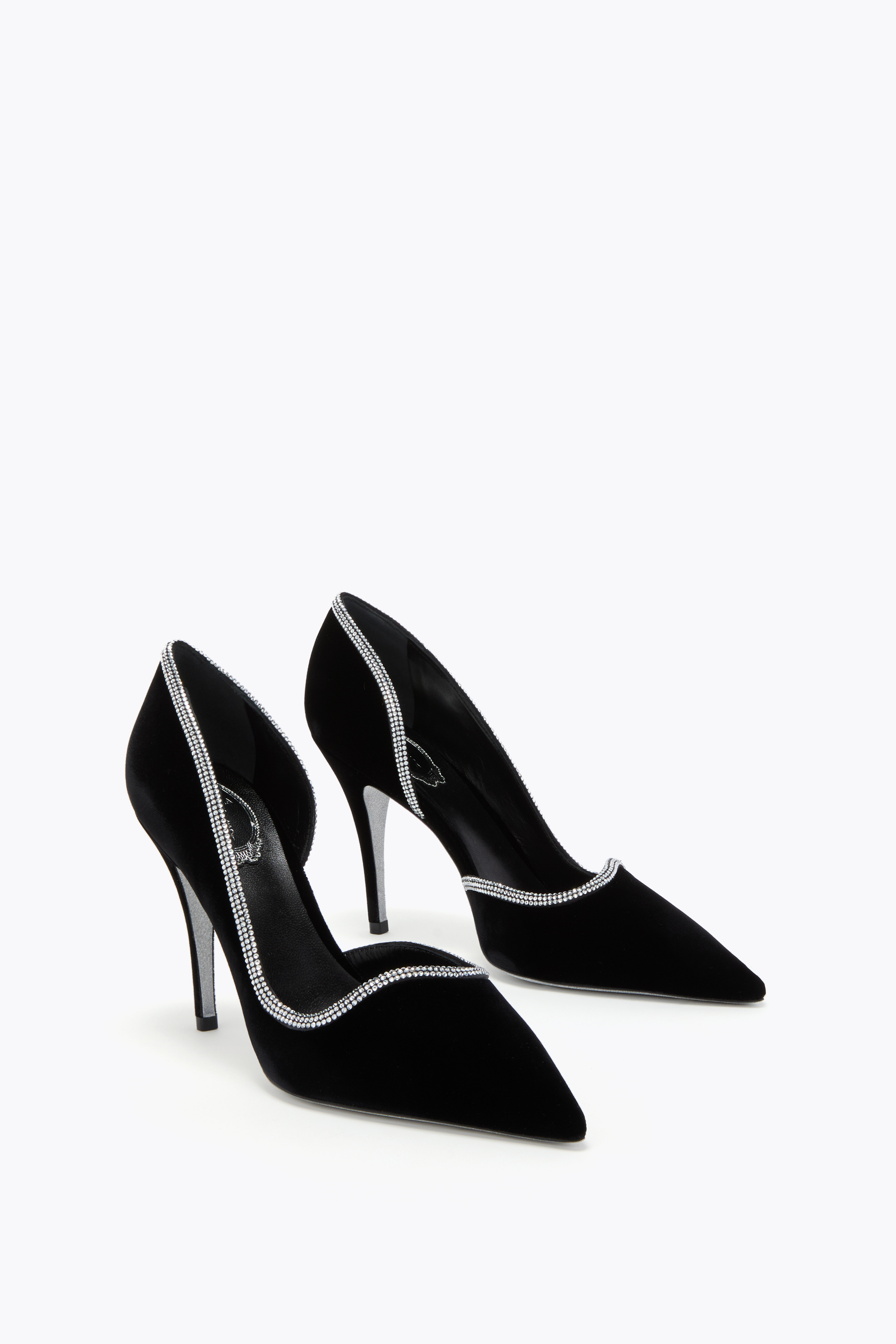  Ren&eacute; Caovilla Ren&eacute; Caovilla Onda Schwarze Samt-pumps 100 Frau  Schwarz 