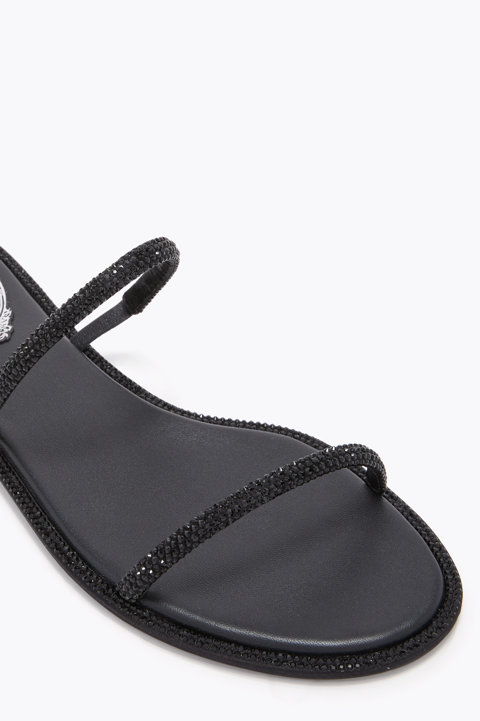 René Caovilla Rene Caovilla Embellished Satin Cleo Sandals In Black