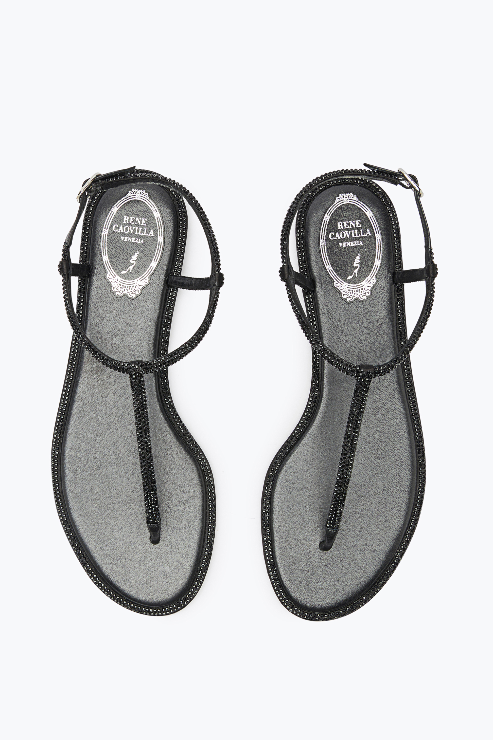 René Caovilla Rene Caovilla Elegant Flats For The Modern Woman In Black