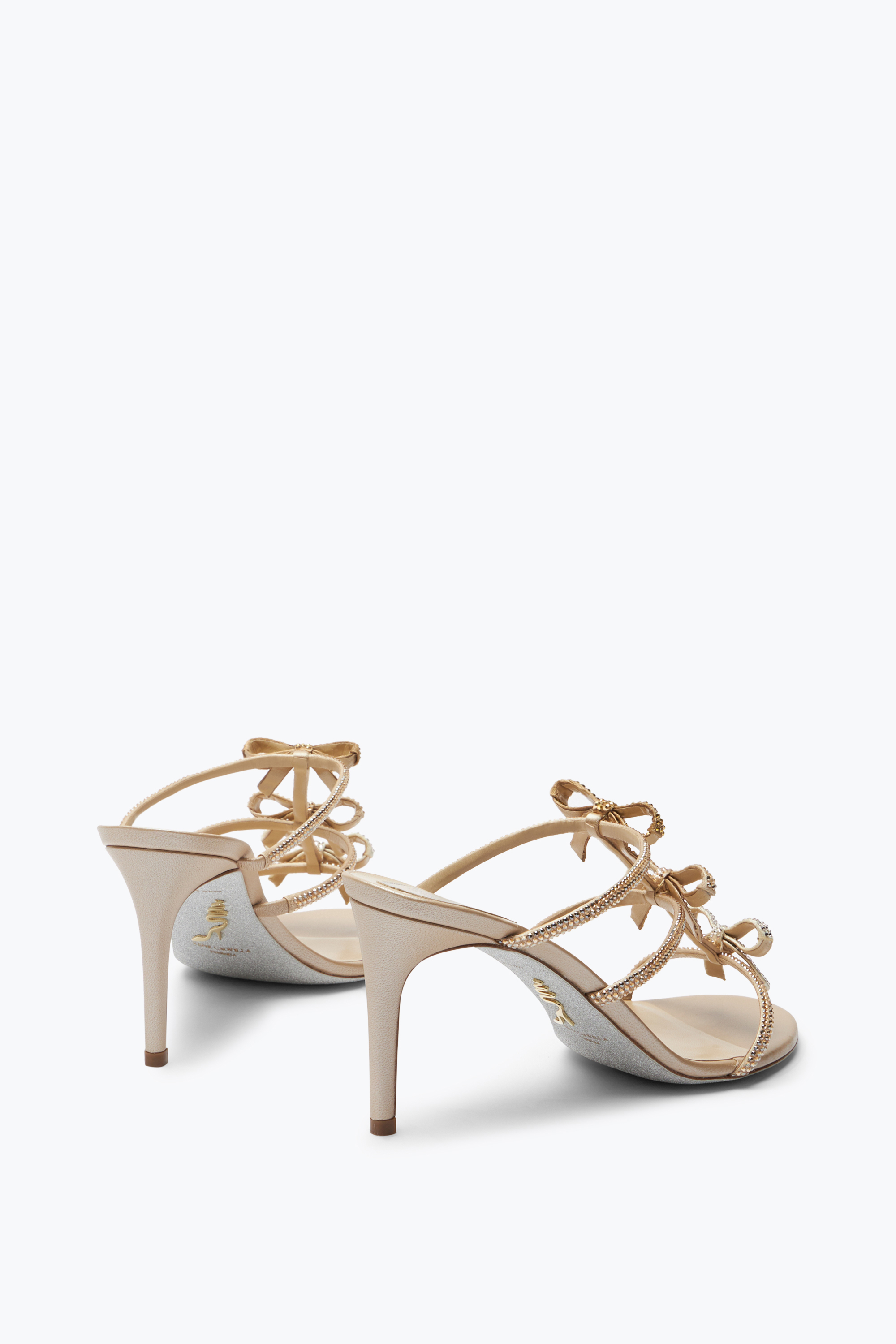 Ren&eacute; Caovilla Ren&eacute; Caovilla Caterina Slider Sandale In Champagner 80 Frau  Champagner 