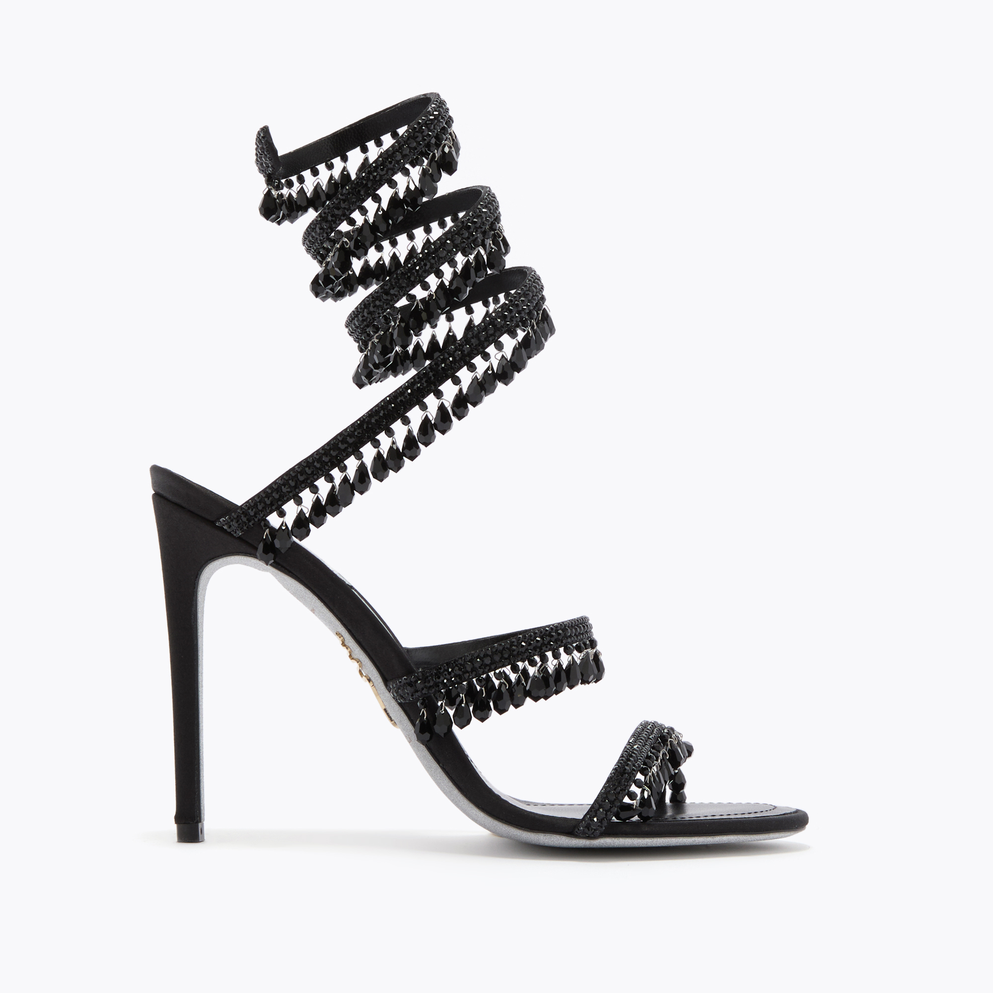 René Caovilla Chandelier Black Sandal 105