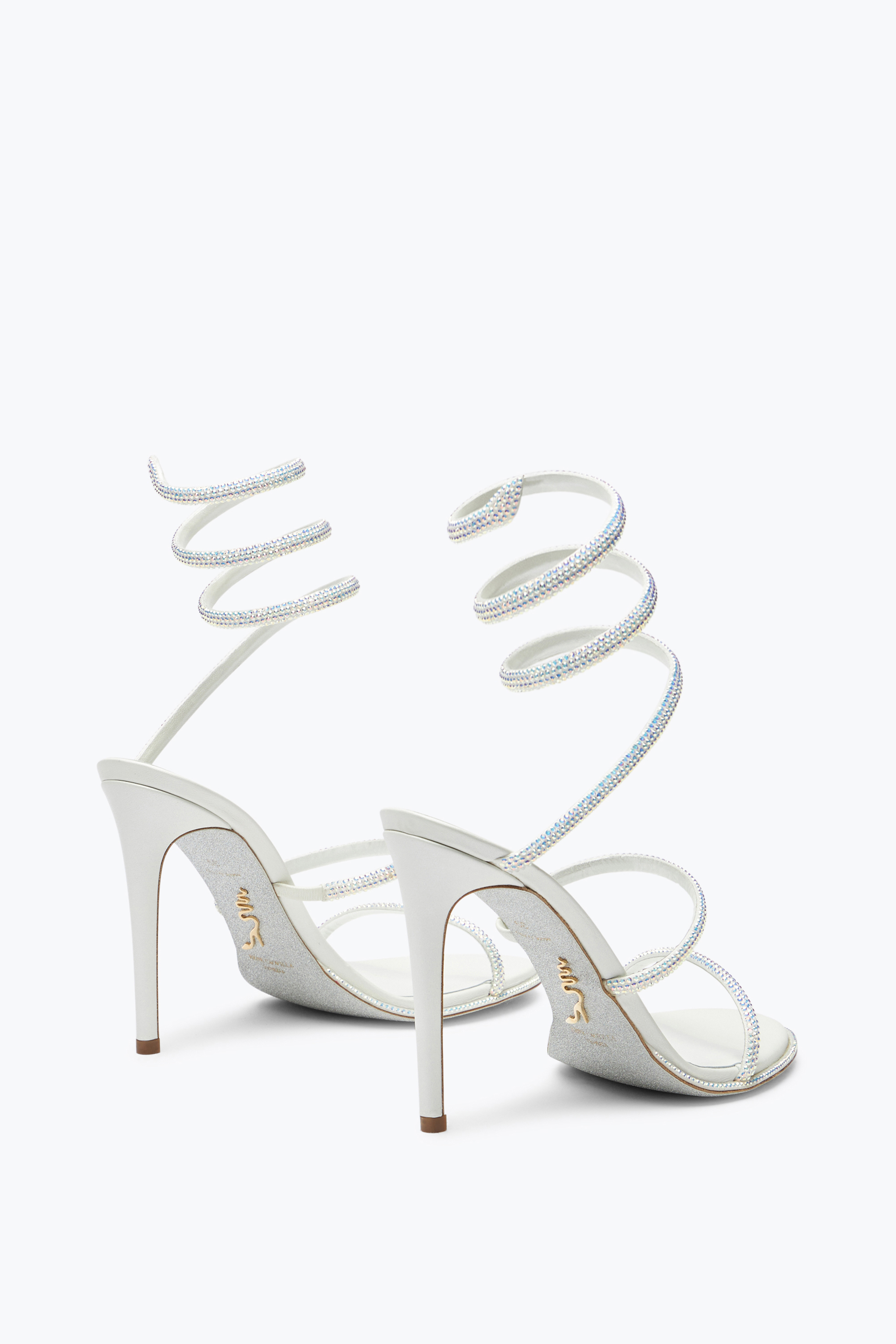  Ren&eacute; Caovilla Ren&eacute; Caovilla Sandalette Mit Strasssteinchen Cleo Frau  Weiss 