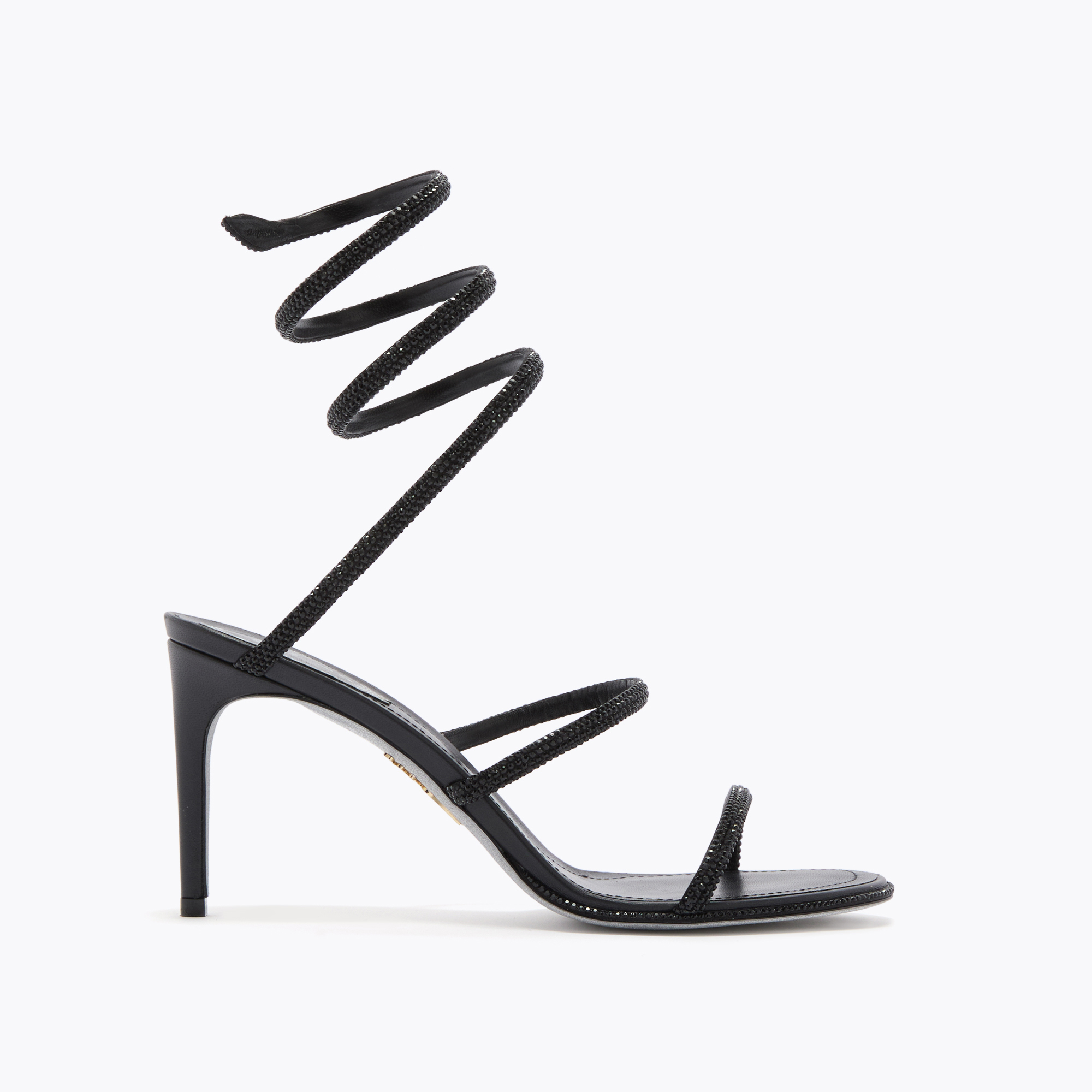 René Caovilla Cleo Black Sandal 80