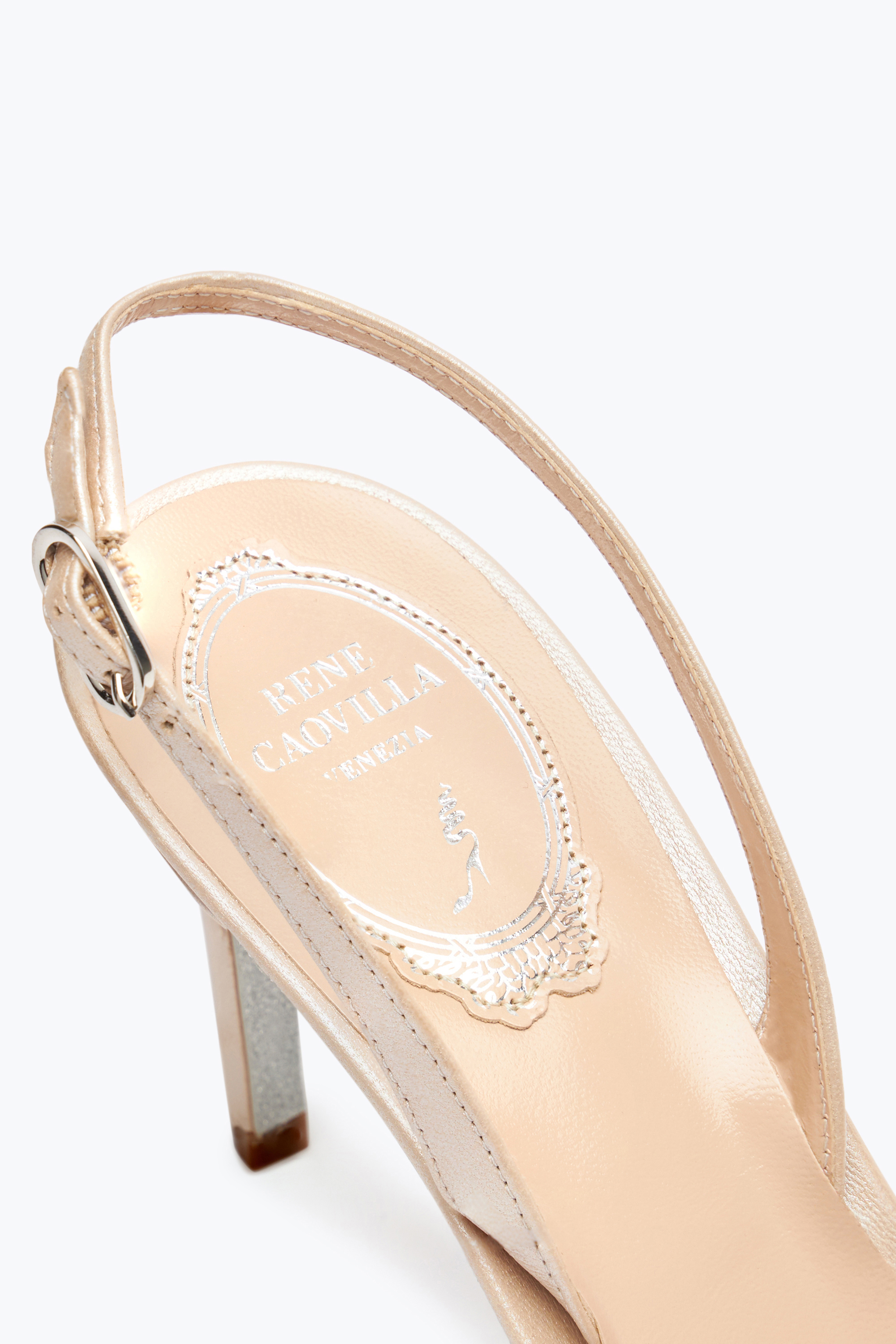 René Caovilla Barbara Nude Slingback 80