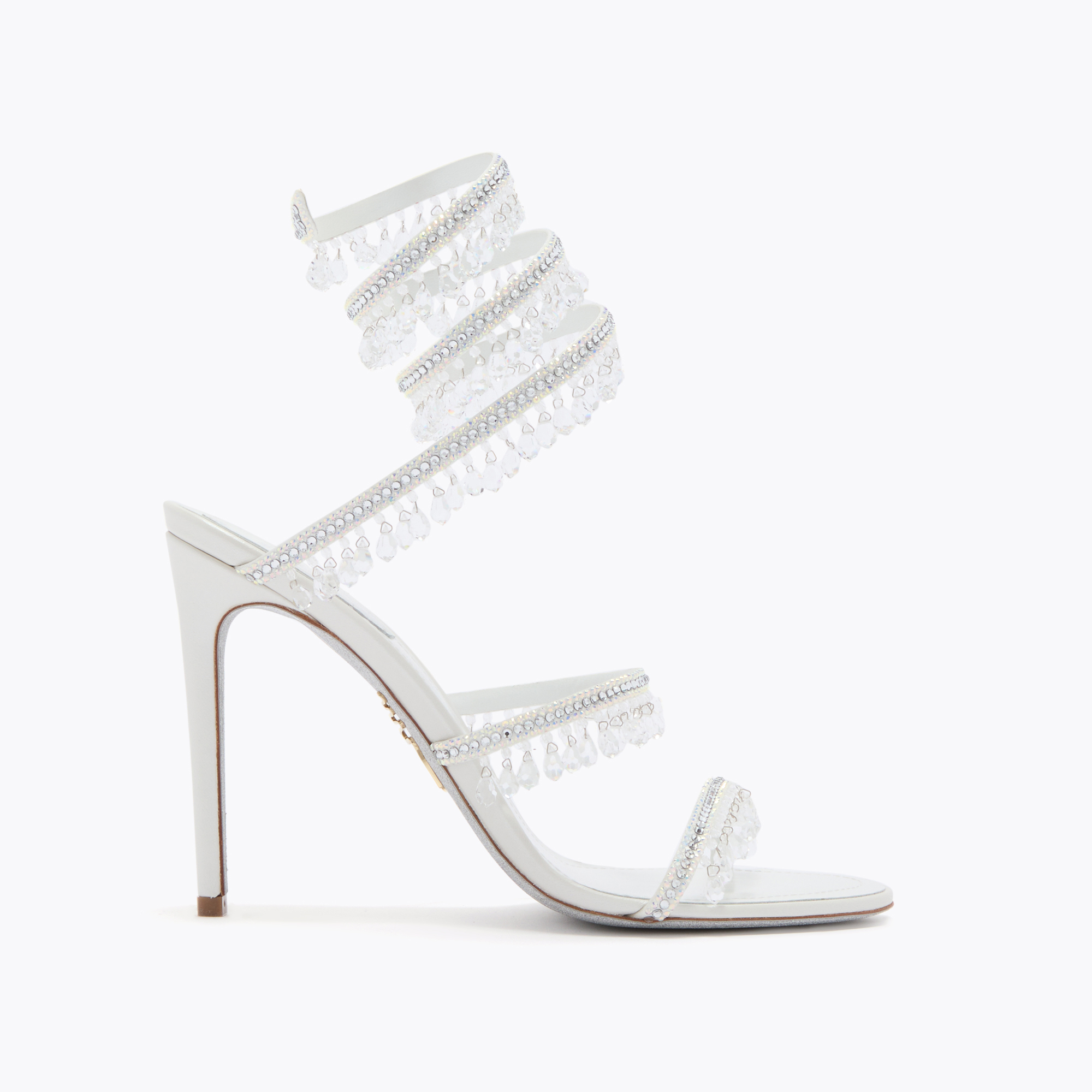 René Caovilla Chandelier White Sandal 105
